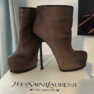 Yes Saint Laurent Tribtoo 105 Boot Dove Beige Size 38